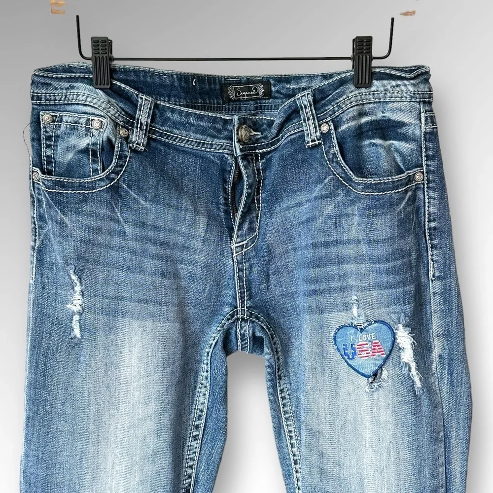 Shyanne Womens Bootcut Mid Rise Jeans Sz 33